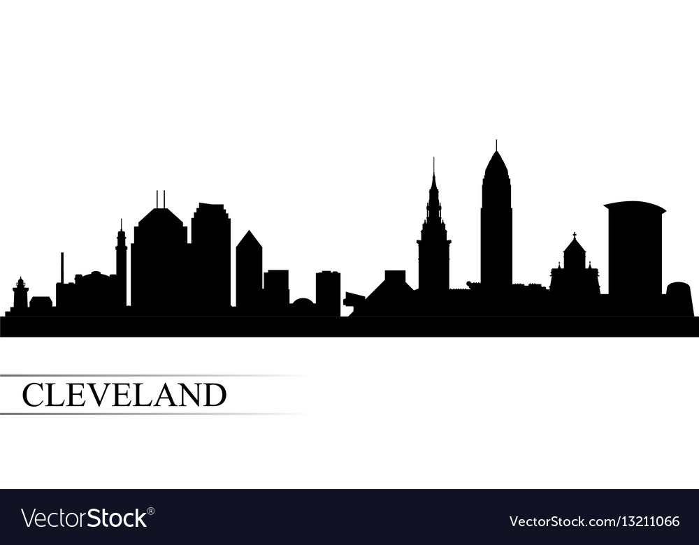 1000x780 Collection Of 'cleveland Skyline Silhouette Vector' Download More