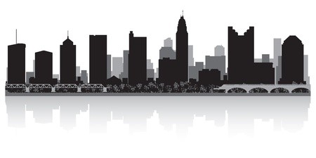 450x225 Columbus Usa City Skyline Silhouette Vector Illustration Royalty
