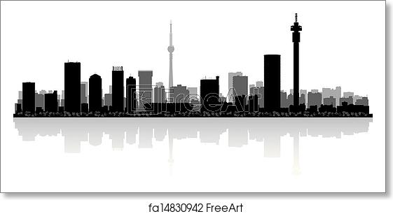 561x306 Free Art Print Of Johannesburg City Skyline Vector Silhouette