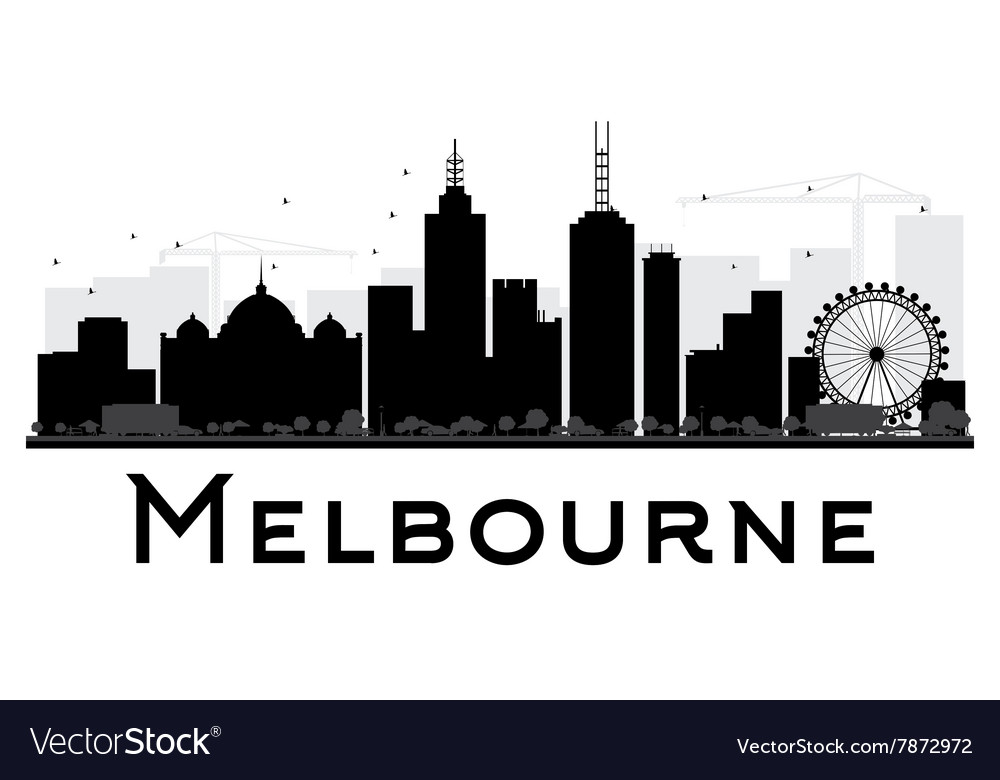 1000x780 Melbourne City Skyline Silhouette