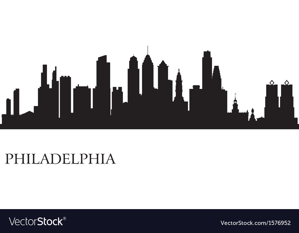 1000x780 Philadelphia Skyline Silhouette Vector Free