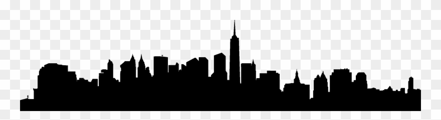 880x241 City Skyline Silhouette Vector Free Download