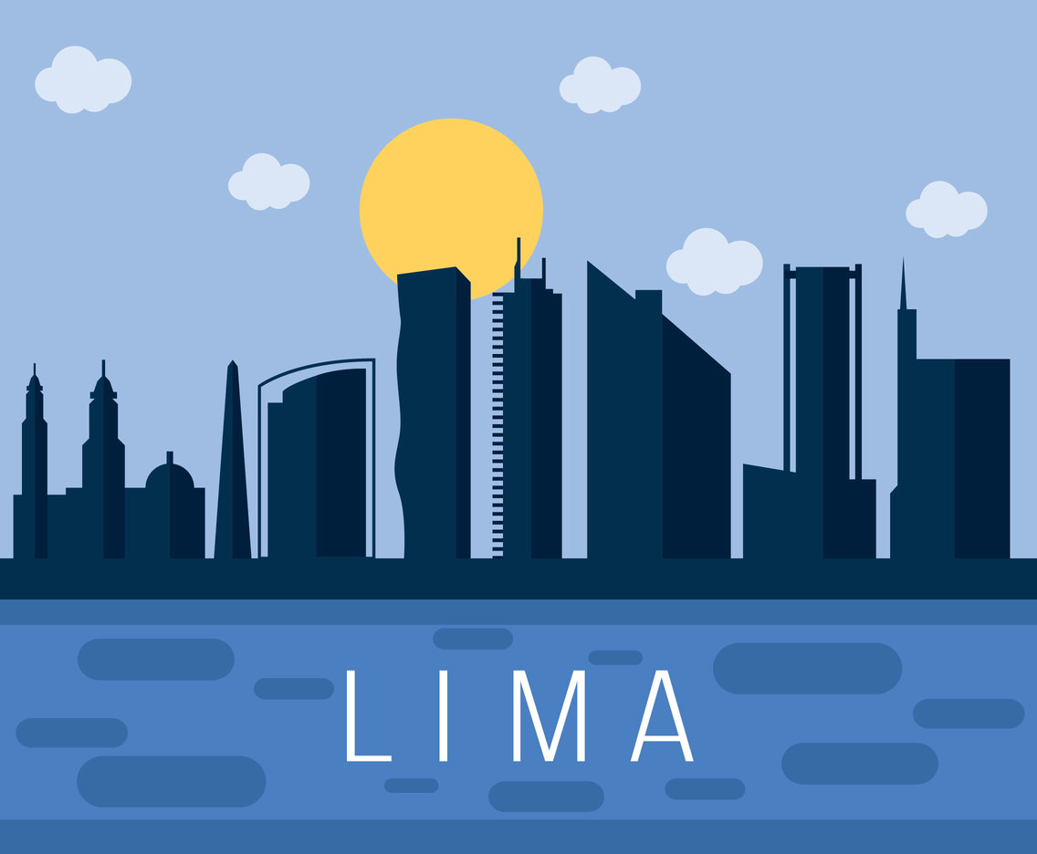 1136x936 Lima Silhouette Skyline Vector Vector Art Graphics