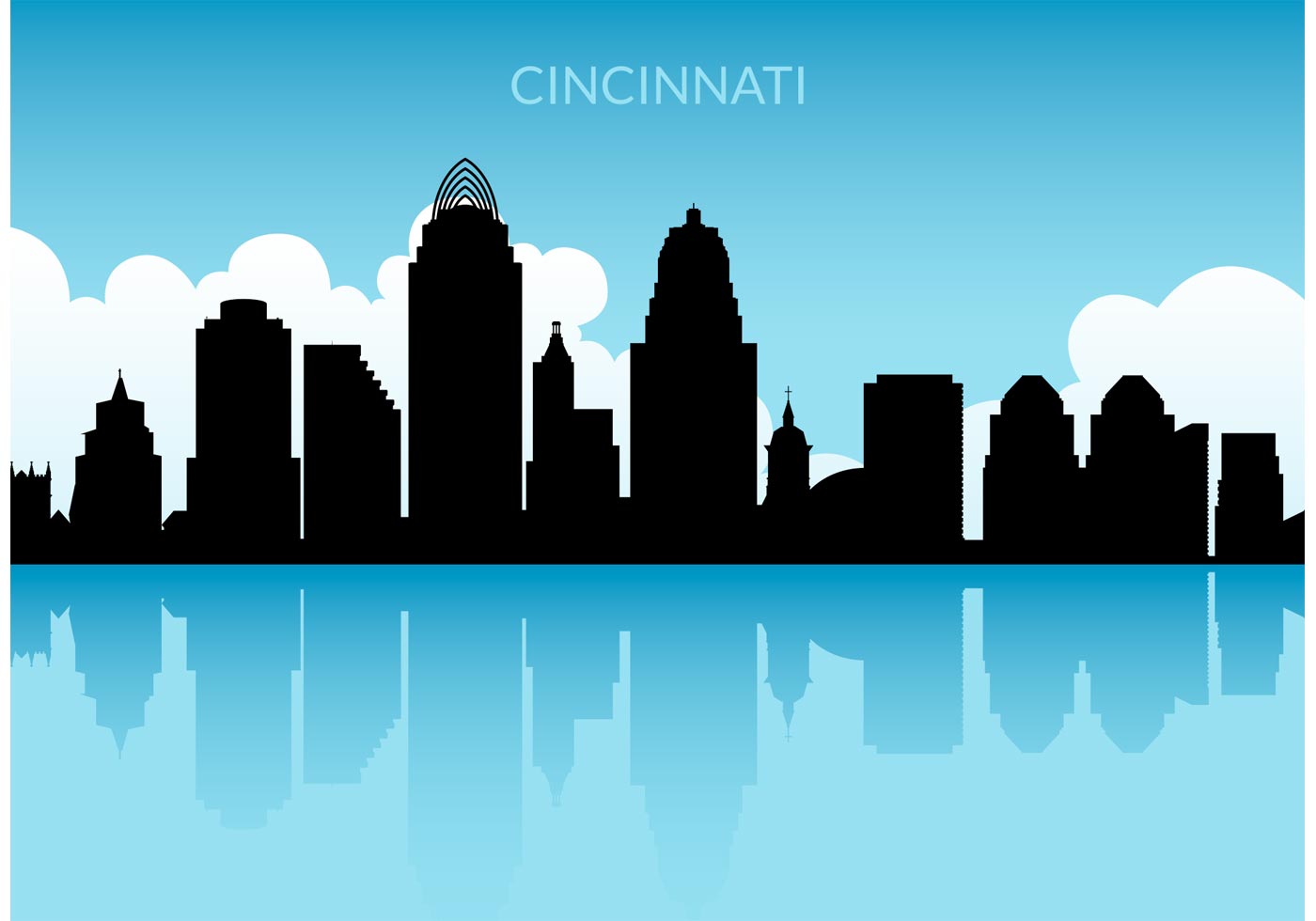 Cincinnati Skyline Free Vector Art 1400x980 Cincinnati Skyline Free Vector Art