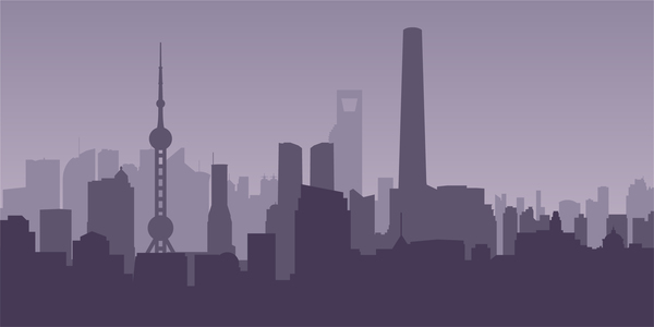 Shanghai City Skyline Vector Free Download 600x300 Shanghai City Skyline Vector Free Download