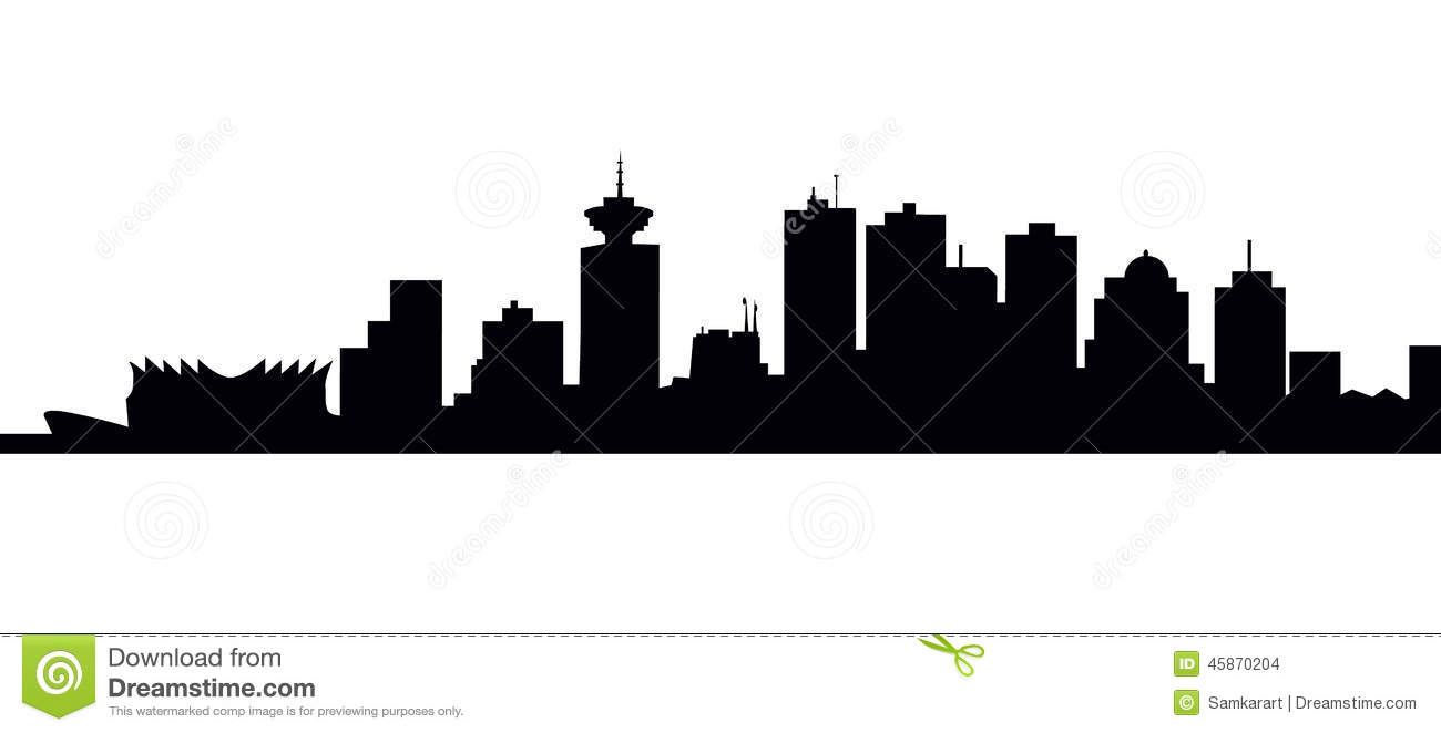 Vancouver Skyline Vector 1300x662 Vancouver Skyline Vector