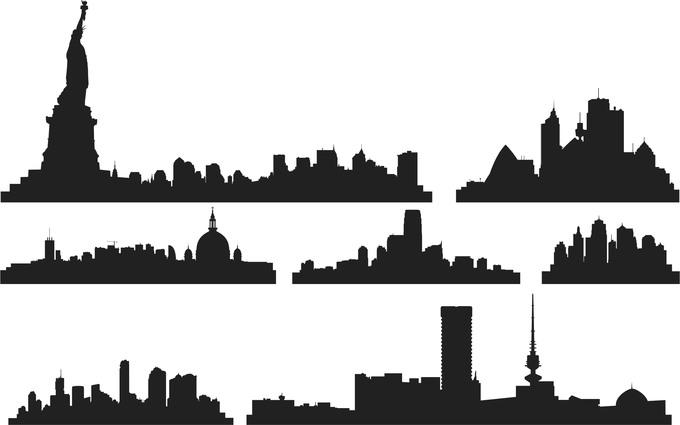 City Skylines Vector Free Vector Cdr Download 2354x1471 City Skylines Vector Free Vector Cdr Download