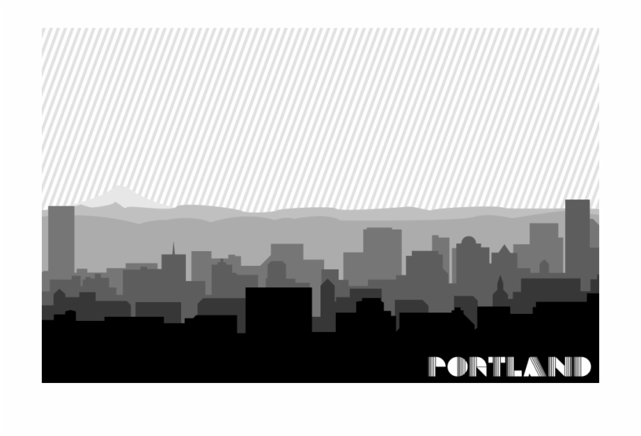 920x625 Portland Skyline Vector Art