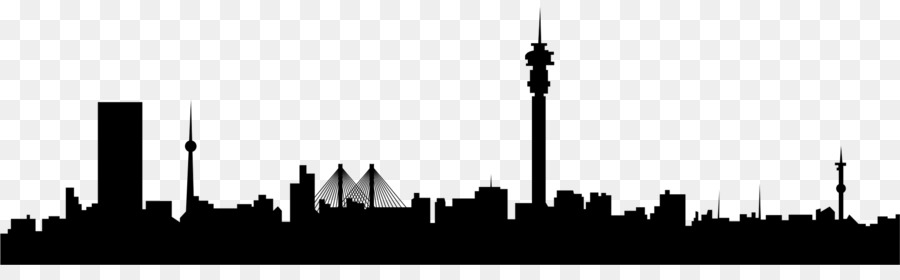 900x280 City Skyline Silhouette Clipart