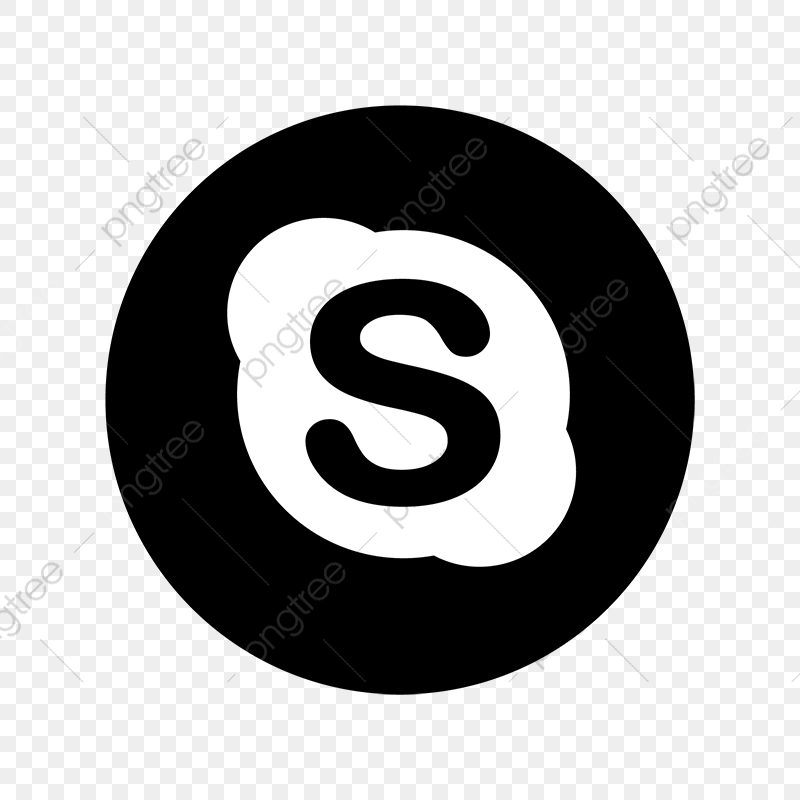 800x800 Skype Black White Icon, Skype, Social, Media Png And Vector