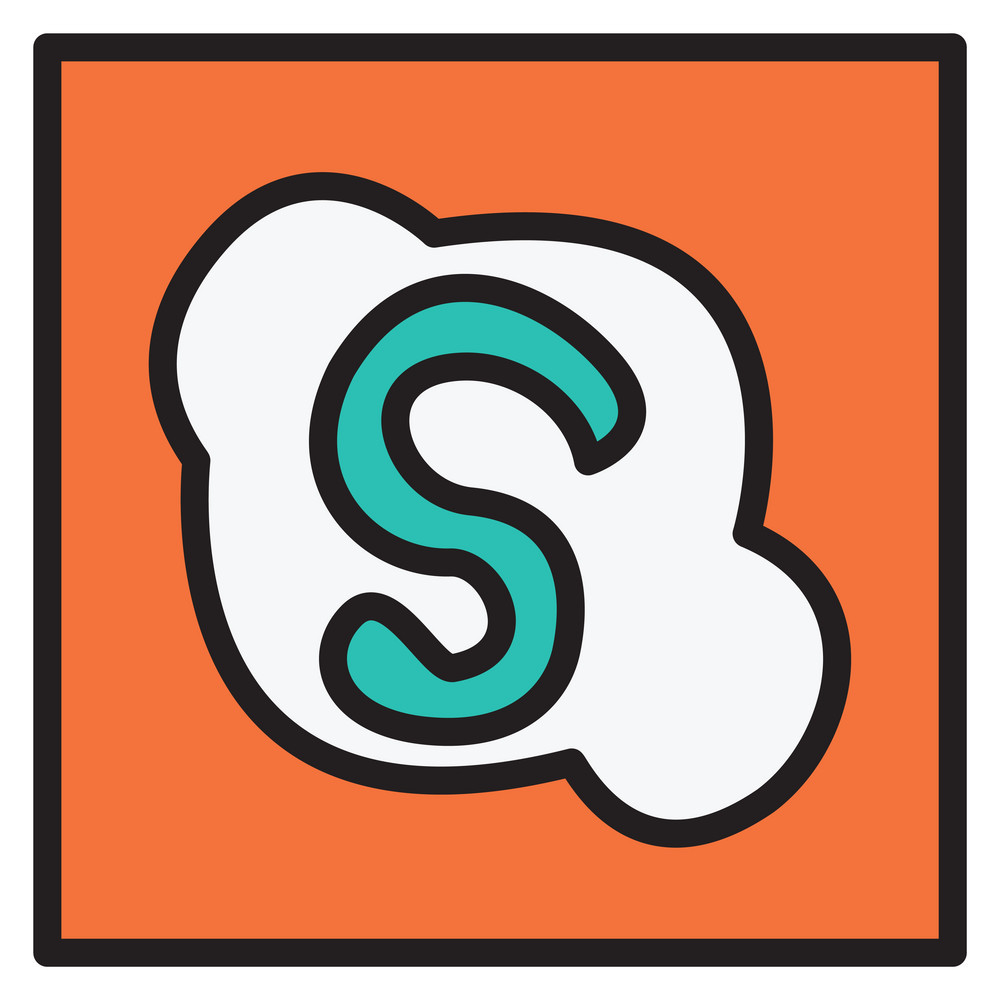 1000x1000 Unusual Look Skype Logo Vector Free Graphics Uihere