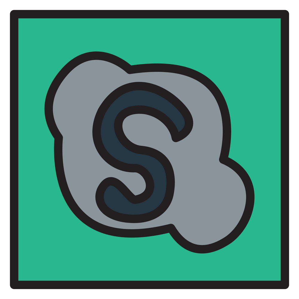 1000x1000 Unusual Look Skype Logo Vector Free Graphics Uihere