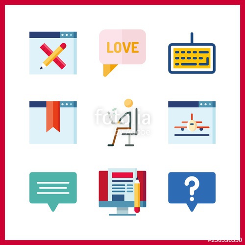 500x500 Chatting Icon Vector Illustration Chatting Set Browser