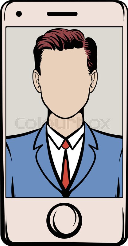 417x800 Smart Phone With A Skype Video Icon In Stock Vector Colourbox