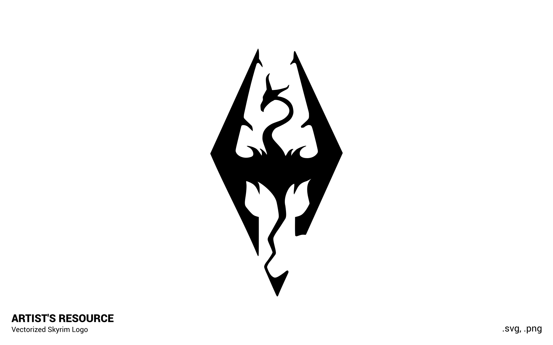 1920x1200 Skyrim Logo Vector