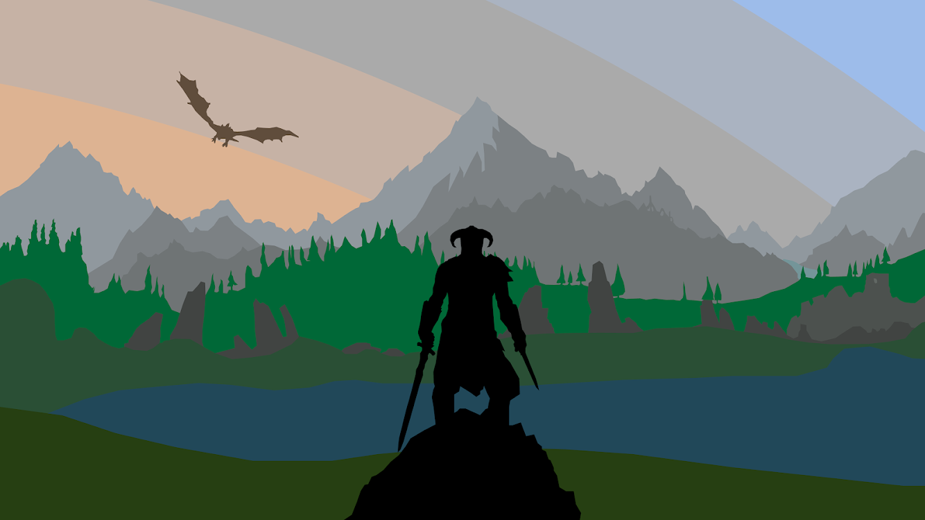 1334x750 Skyrim Vector Backgrounds