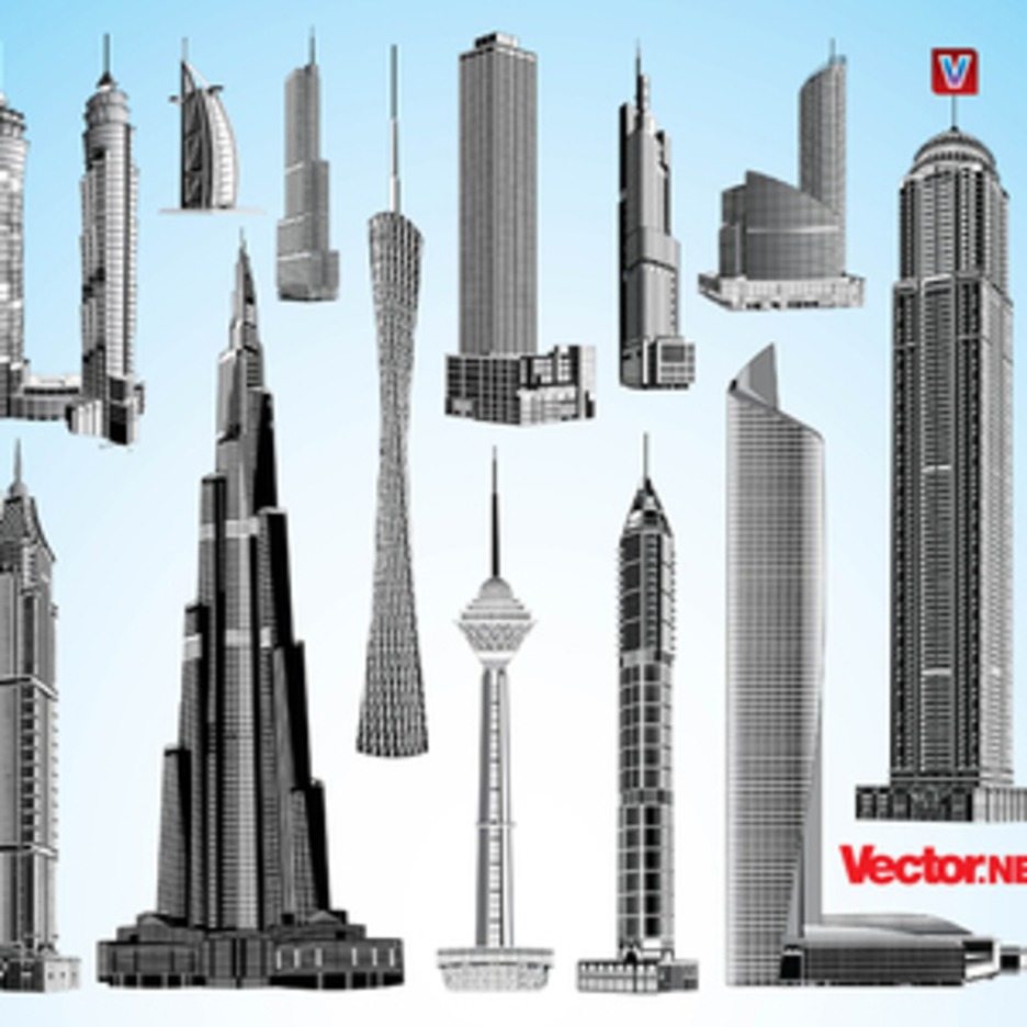 936x936 Skyscraper Vector Pack Freevectors