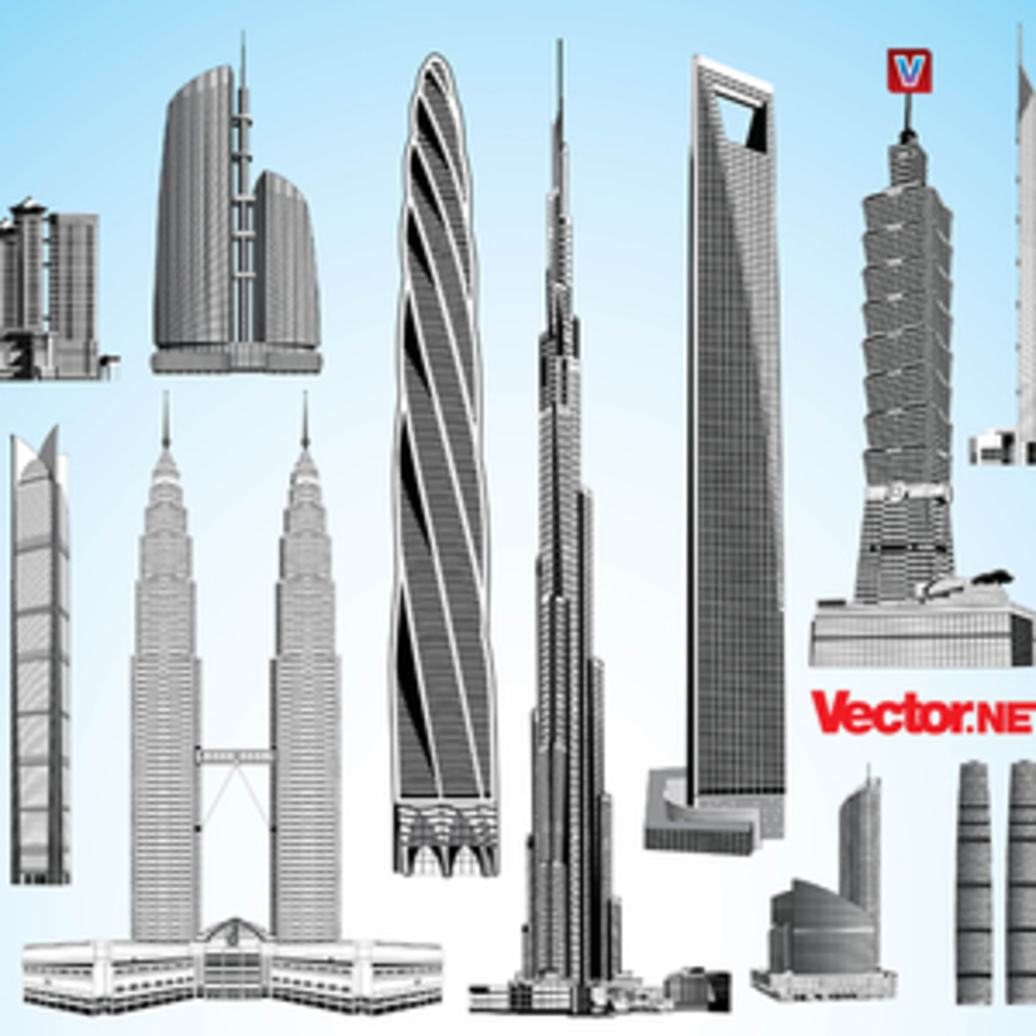 936x936 Skyscraper Vector Pack Freevectors