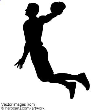 335x355 Download Basketball Player Slam Dunk Silhouette
