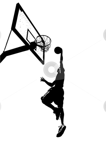 338x450 Slam Dunk Silhouette Stock Vector