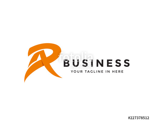 500x400 Abstract Letter Ar Logo, A Slash Logo Design Stock Image