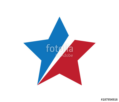 500x429 Red Blue Slash Star Logo Vector Stock Image And Royalty Free