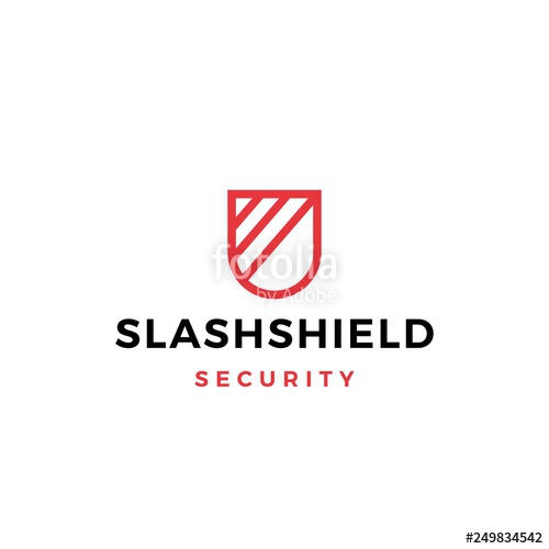 500x500 Slash Shield Logo Vector Icon Stock Image And Royalty Free Vector
