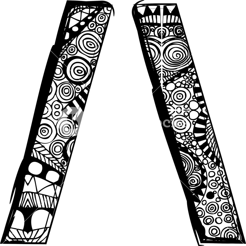 1000x1000 Slash Symbol With Abstract Drawing Vector Illustration Royalty