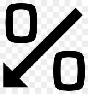 300x320 Money Percentage Symbol With Down Arrow Slash Vector