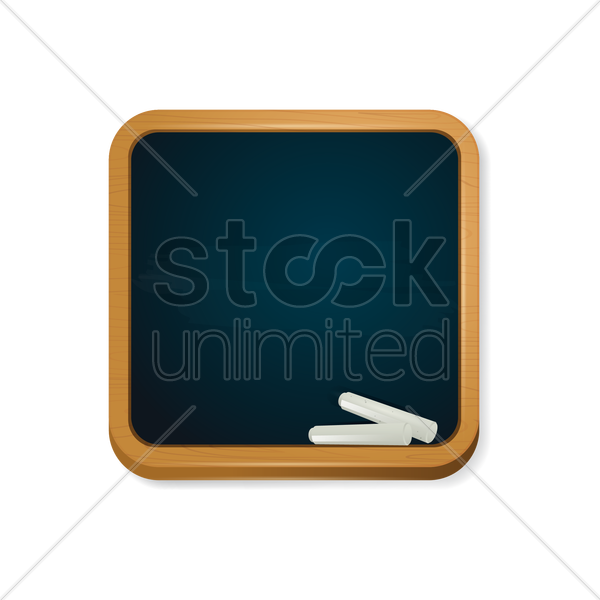 600x600 Slate With Chalk Vector Image