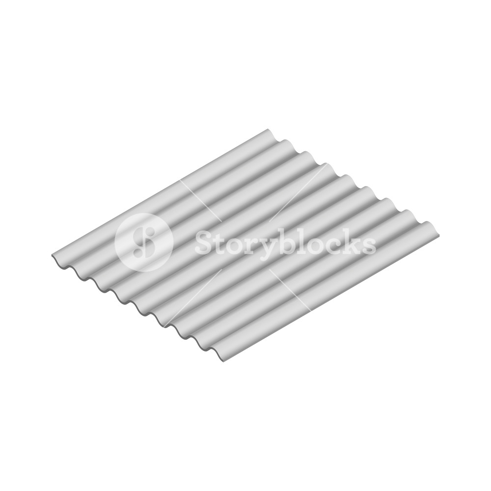 1000x1000 Wave Slate Sheet Isolated On White Background, Horizontal