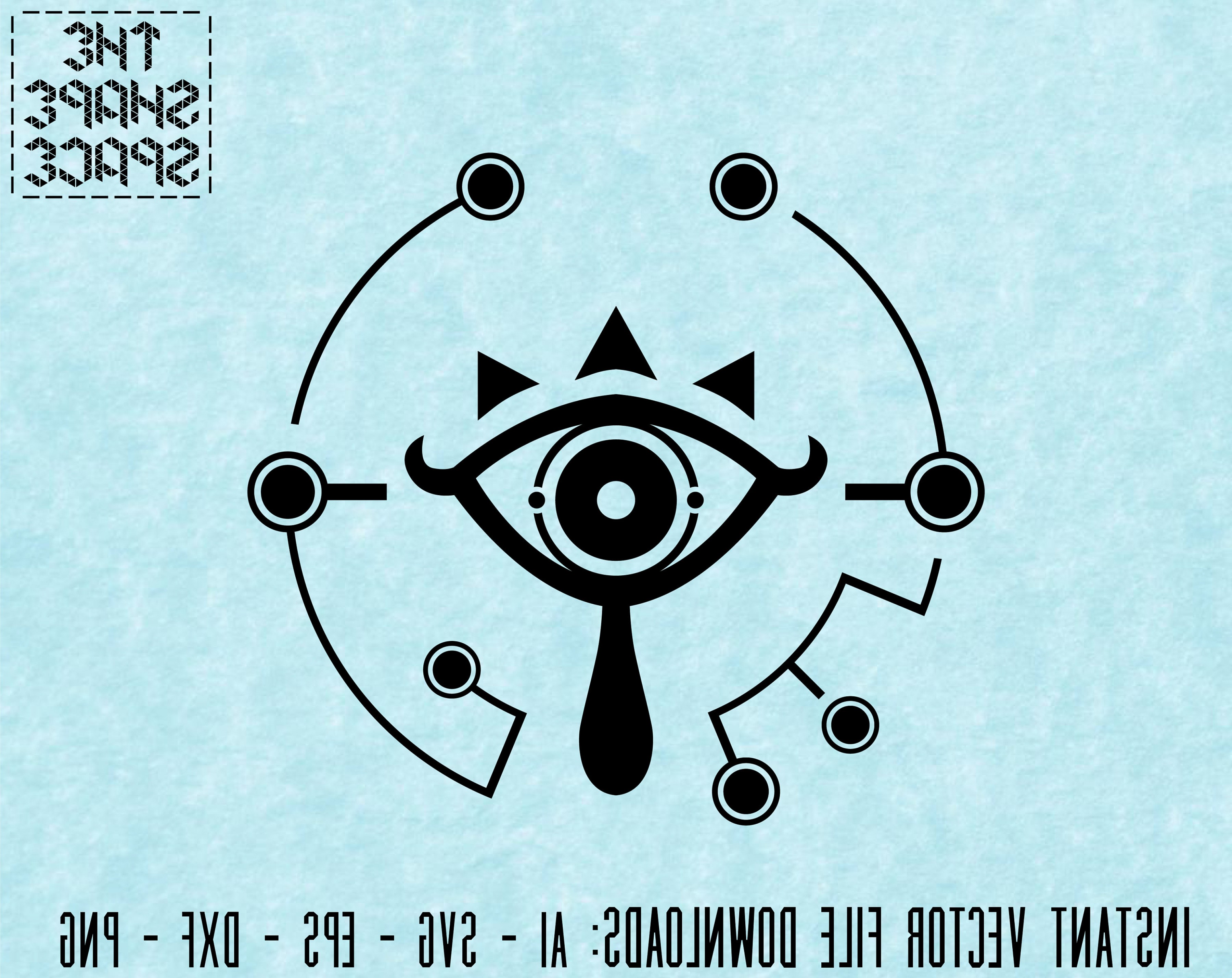 3600x2858 Zelda Sheikah Slate Logo Instant Vector Catchsplace