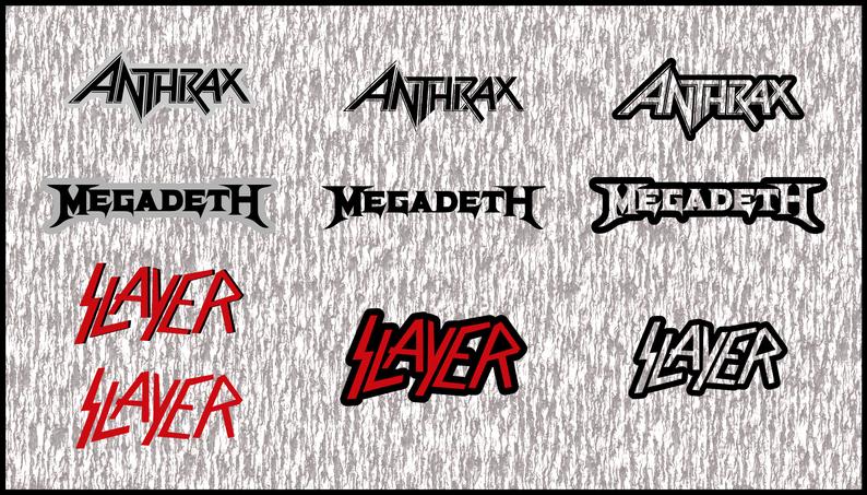 794x453 Anthrax Megadeth Slayer Logo Text Vector Format Etsy