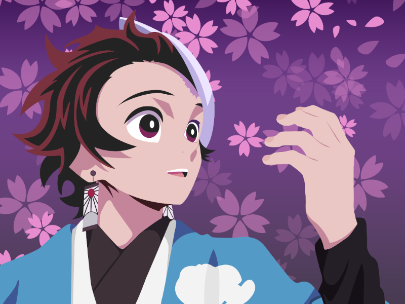 800x600 Tanjiro From Demon Slayer Vector Art