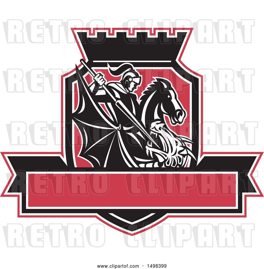 1024x1044 Vector Clip Art Of Retro Dragon Slayer Knight, St George