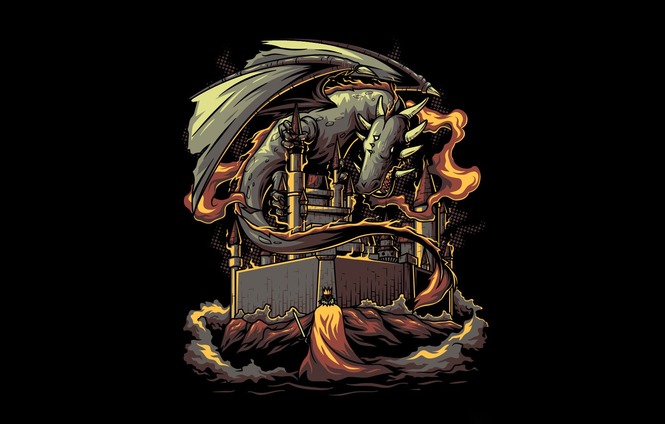 1332x850 Wallpaper Art, Vector, Background, Illustration, Minimalism, King