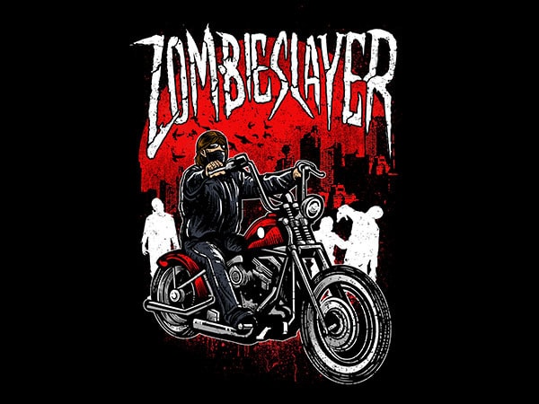 600x450 Zombie Slayer Vector T Shirt Design