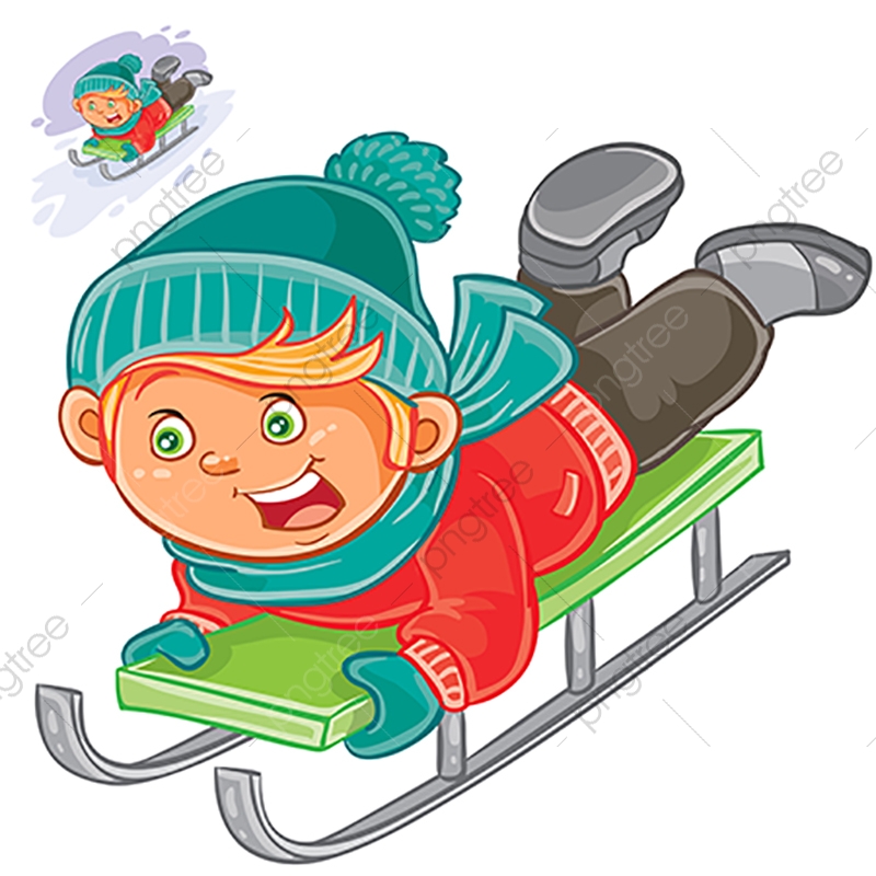 800x800 Little Child Slides On A Sled, Winter, Snow, Playing Png