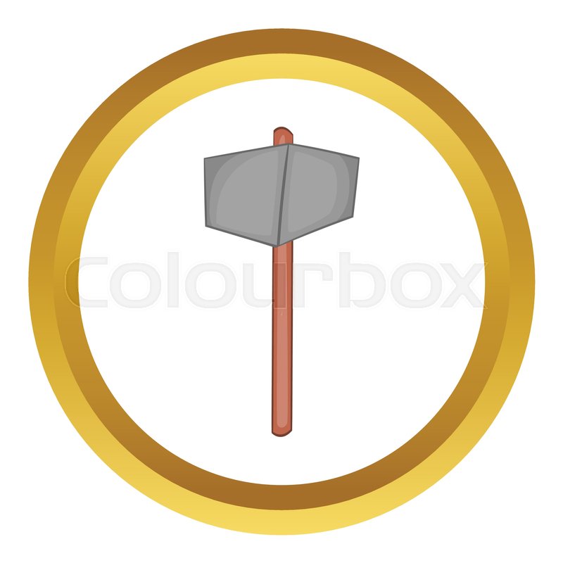 800x800 Sledgehammer Vector Icon In Golden Stock Vector Colourbox