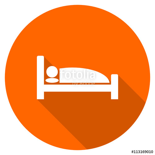 500x500 Orange Flat Design Vector Sleep Icon Stock Image And Royalty Free