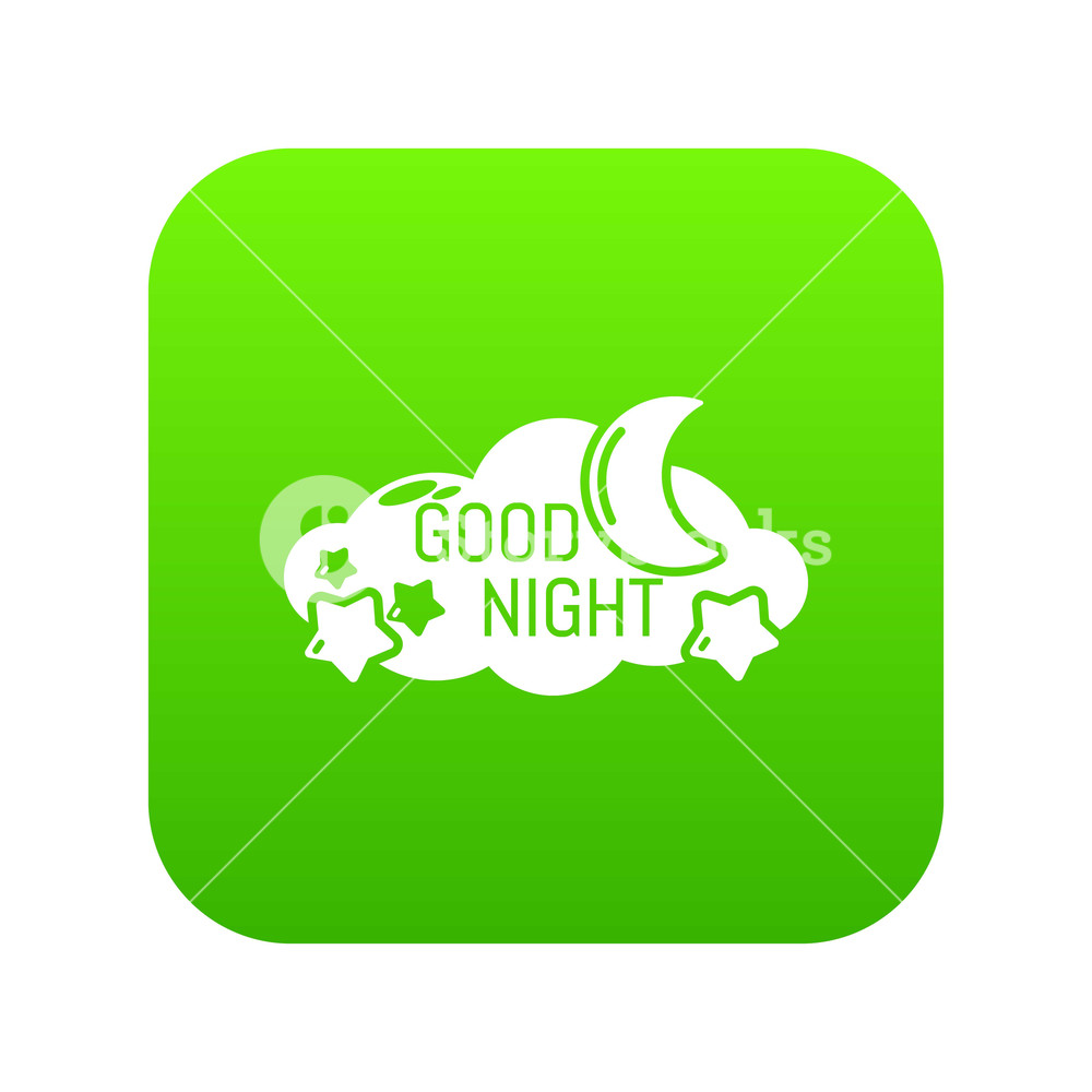 1000x1000 Sleep Icon Green Vector Isolated On White Background Royalty Free