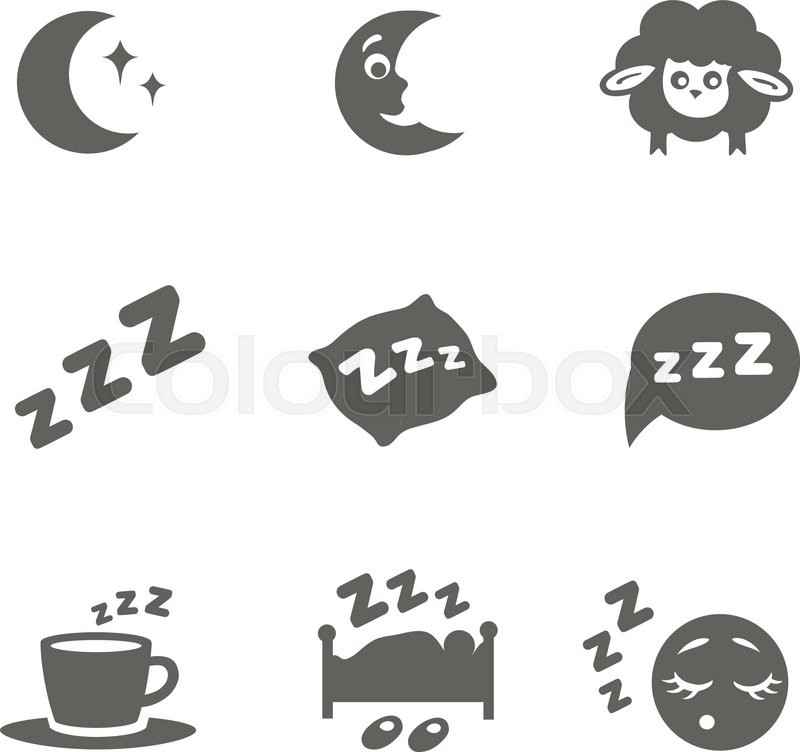 800x752 Vector Isolated Sleep Concept Icons Stock Vector Colourbox