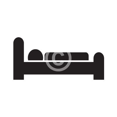 400x400 Hotel Sleep Icon Vector Illustration
