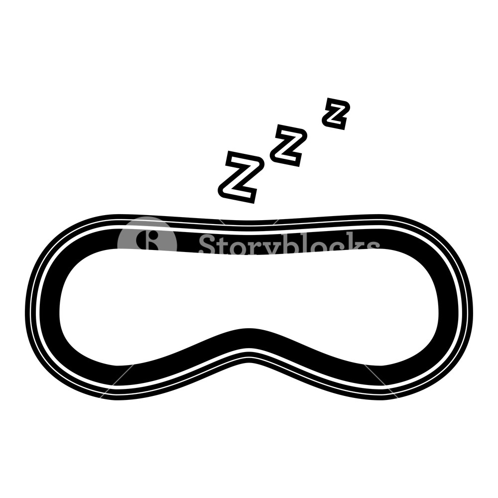 1000x1000 Mask For Sleep Icon Black Color Vector Illustration Flat Style