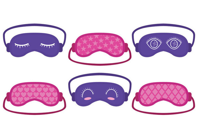 632x443 Cute Pink And Purple Sleep Mask Vector Free Vector Download
