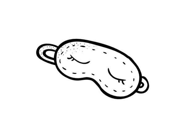 600x450 Sleep Mask Sleepy Head Cute Minimal Tattoo Vector T Shirt Printing
