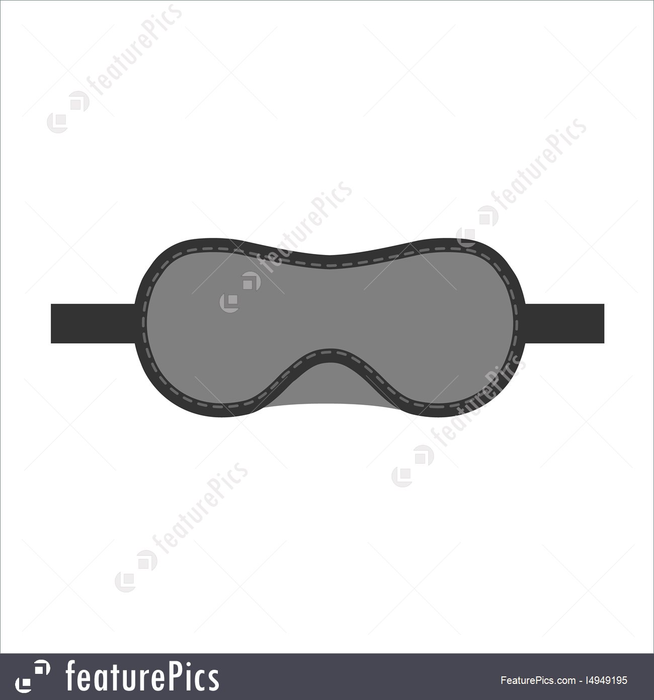 1300x1392 Sleeping Mask Vector Illustration