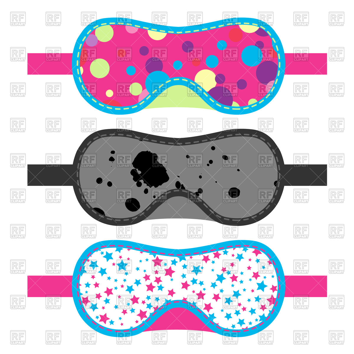 1200x1200 Sleeping Mask Set Vector Image Of Objects
