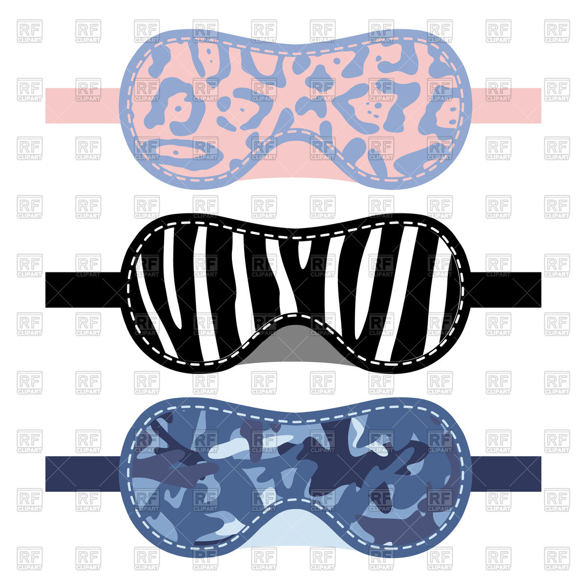 1200x1200 Sleeping Masks Vector Image Of Objects