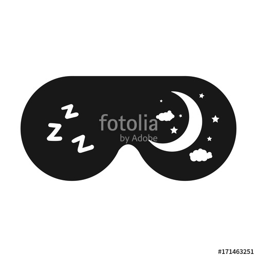 500x500 Black Sleep Masksleeping Mask On A White Background Stock Image